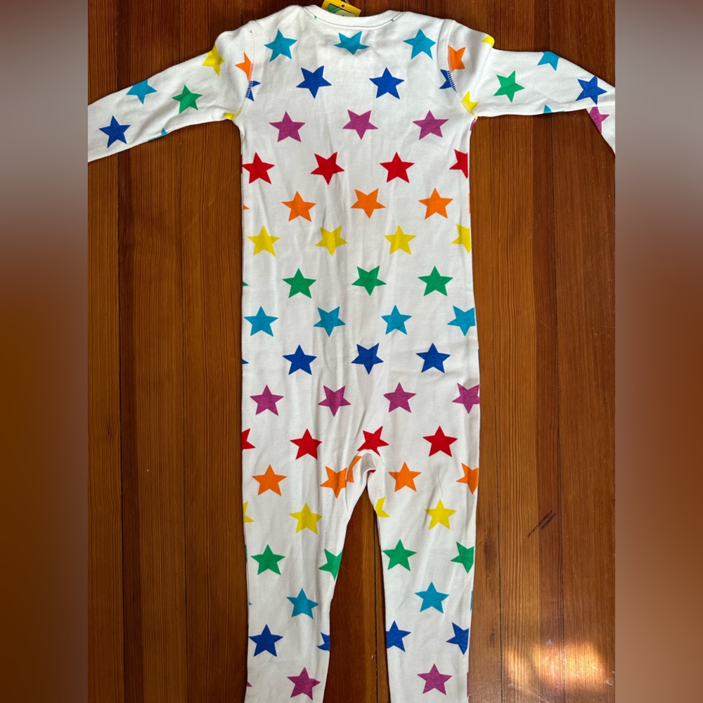 NWT Primary Baby organic zip romper in bright rainbow stars - Picture 9 of 11